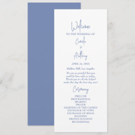 Blue Wedding Programm