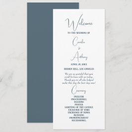 Blue Wedding Programm