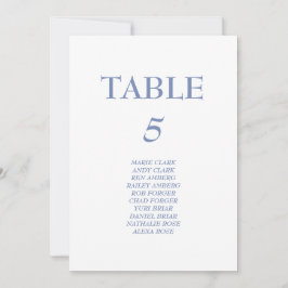 Blue Wedding Seating Chart Einladung