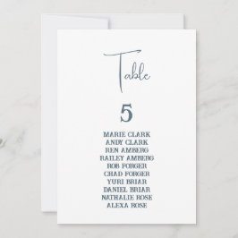 Blue Wedding Seating Chart Einladung