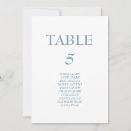 Blue Wedding Seating Chart Einladung