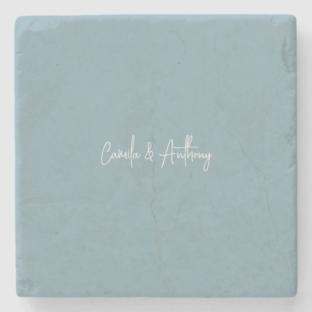 Blue Wedding Steinuntersetzer (Vorderseite)