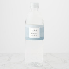 Blue Wedding Water Flasche Label Wasserflaschenetikett