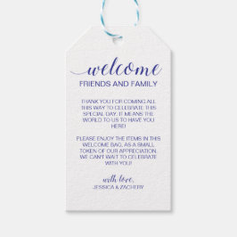 Blue Wedding Willkommensgeschenk Basket Bag Geschenkanhänger