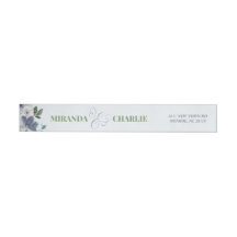 Blue Wedding Wraparound Address Label