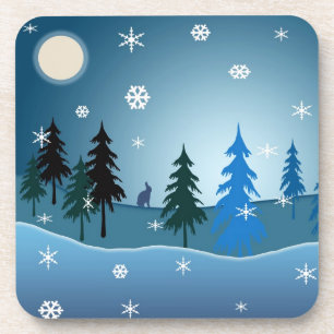 Blue Weihnachts-Untersetzer Untersetzer