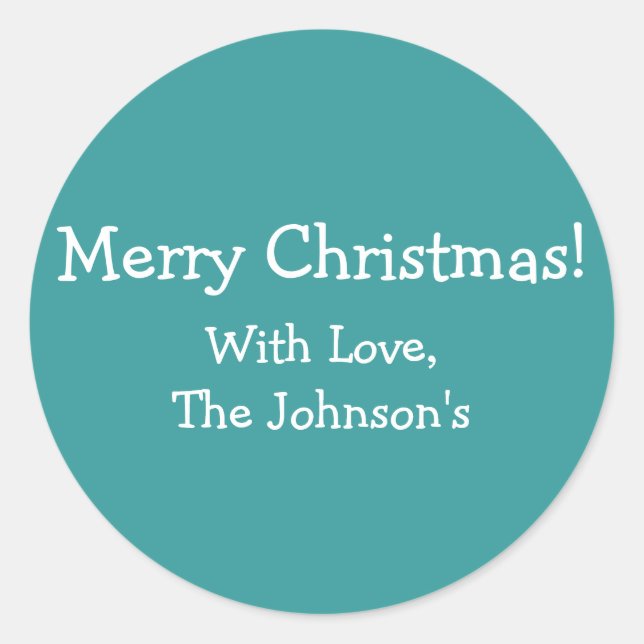 Blue Weihnachtsgeschenke Stickers (Vorderseite)