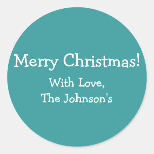 Blue Weihnachtsgeschenke Stickers