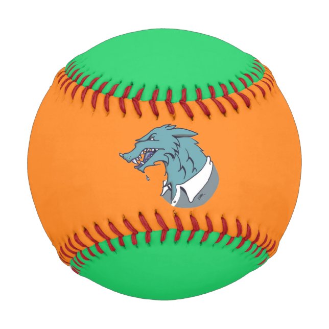 Blue Werwolf-Orange und grüner Baseball (Vorderseite)