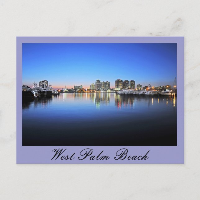 Blue West Palm Beach Postkarte (Vorderseite)
