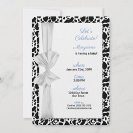 Blue Western Cowboy Theme Kinderdusche Einladung