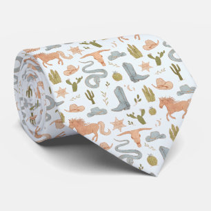 Blue Western Theme Krawatte