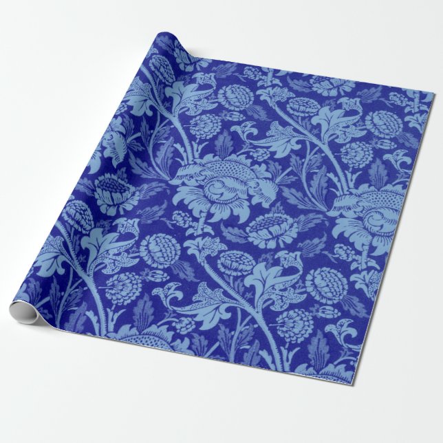 Blue Wey von William Morris Geschenkpapier (Ungerollt)