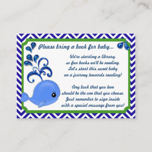 Blue Whale Baby Duschkabine Buchungsanfrage Begleitkarte