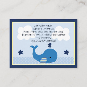 Blue Whale Book Request Card Begleitkarte