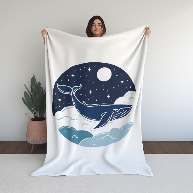 Blue Whale Dream Fleecedecke (Von Creator hochgeladen)