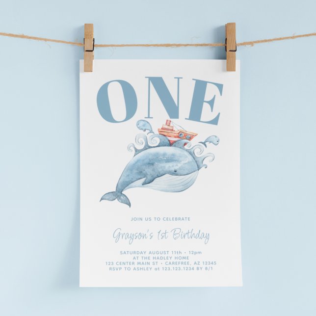 Blue Whale Einladung zum Geburtstag (Von Creator hochgeladen)