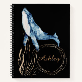 Blue Whale Individuelle Name Notebook Notizbuch