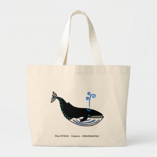 Blue WHALE - Jumbo tote bag Stoffbeutel
