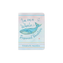 Blue Whale Nautical Beach Urlaub| Individuelle Nam Passhülle