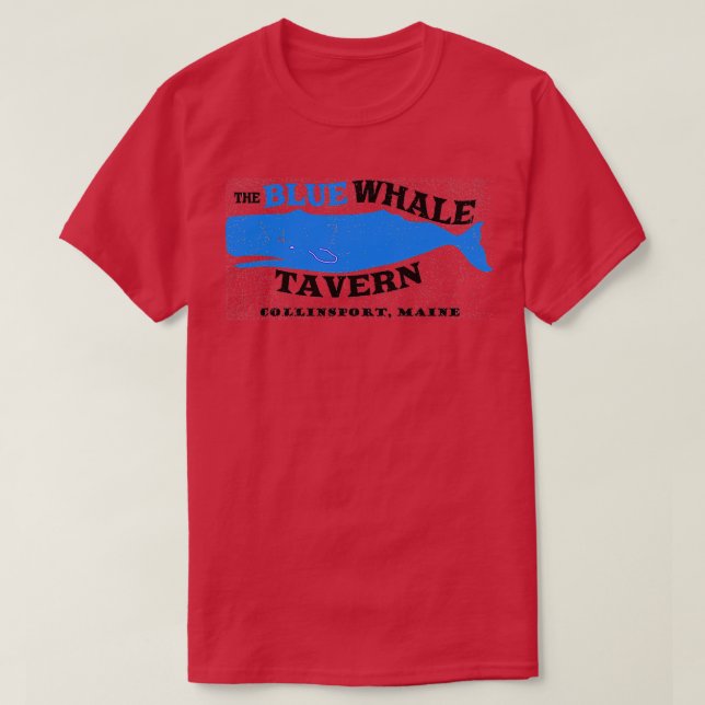 Blue Whale Tavern erschüttert T-Shirt (Design vorne)
