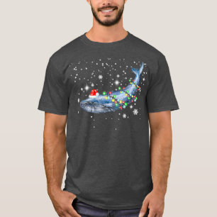 Blue Whale Weihnachtsfarben Lichter Xmas T-Shirt