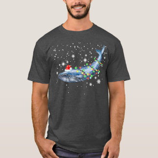Blue Whale Weihnachtsfarben Lichter Xmas T-Shirt