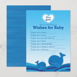 Blue Whales wünscht sich ein Baby Showspiel Einladung