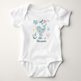 Blue WhalSea Life Baby Ocean Marine Life Baby Strampler