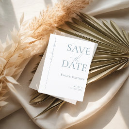 Blue Where Forever Begins Save The Date Ankündigungspostkarte