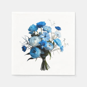Blue & Whiite Blume Card Serviette