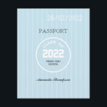 Blue & White Abschluss Passport Foto Einladung Flyer<br><div class="desc">Reisepass Graduation Party Einladung individuell auf Ihre Anforderungen. Bitte beachten Sie,  dass diese Haushaltseinladung auf Flyer-Papier steht und sehr dünn ist. Umschläge sind nicht enthalten. Für dickere Einladungen mit Umschlägen und passenden Produkten zum selben Thema lesen Sie bitte die unten stehende Kollektion.</div>