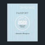 Blue & White Abschluss Passport Foto Einladung Flyer<br><div class="desc">Reisepass Graduation Party Einladung individuell auf Ihre Anforderungen. Bitte beachten Sie,  dass diese Haushaltseinladung auf Flyer-Papier steht und sehr dünn ist. Umschläge sind nicht enthalten. Für dickere Einladungen mit Umschlägen und passenden Produkten zum selben Thema lesen Sie bitte die unten stehende Kollektion.</div>