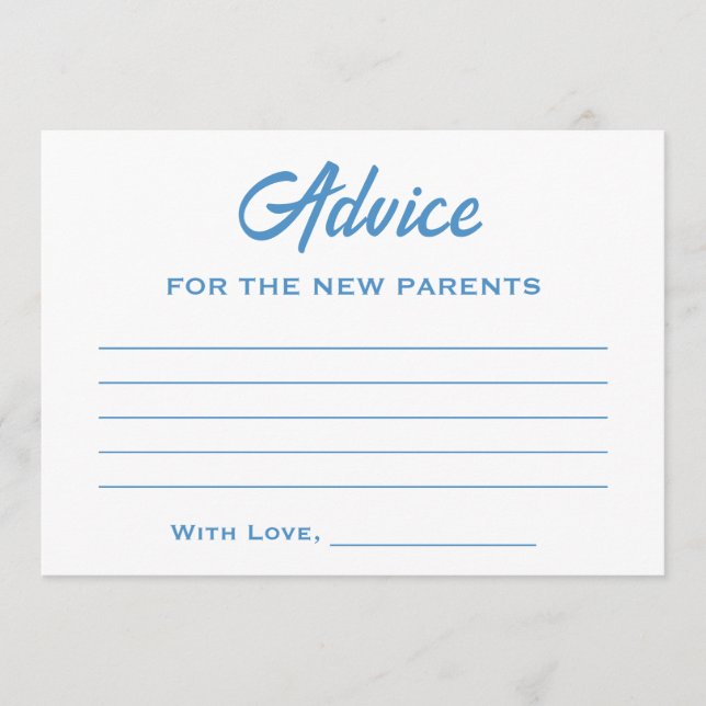 Blue White Adventure erwartet Fun Trendy Baby Dusc Hinweiskarte (Vorderseite)