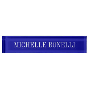 Blue White Attractive Charming Business Namplate Namensplakette