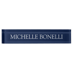 Blue White Attractive Charming Business Namplate Namensplakette