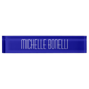 Blue White Attractive Charming Business Namplate Namensplakette