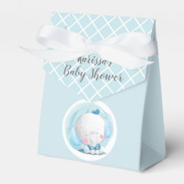 Blue & White Baby Boy Jungle Elephant Fevor Box Geschenkschachtel