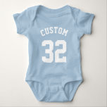 Blue & White Baby | Sports Jersey Design Baby Strampler<br><div class="desc">Blue & White Baby | Sports Jersey Design ・ Baby Bodysuit</div>