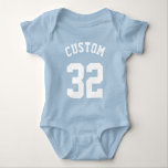Blue & White Baby | Sports Jersey Design Strampler<br><div class="desc">Blue & White Baby | Sports Jersey Design ・ Baby Bodysuit</div>
