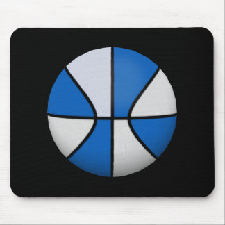 Blue & White Basketball:Mousepad Mousepad