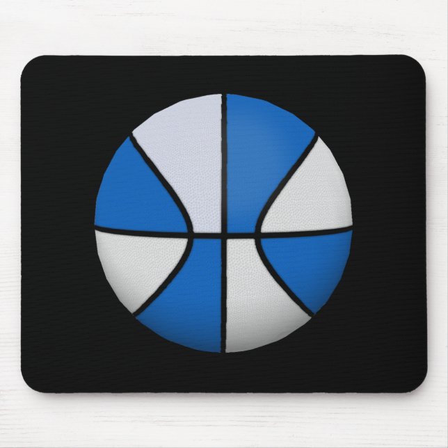 Blue & White Basketball:Mousepad Mousepad (Vorne)