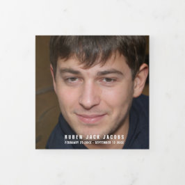 Blue White Beerdigung Service Ein kundenspezifisch Dreifach-gefaltete Programmkarte