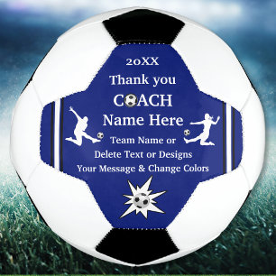 Blue, White, Black Personalisiert Soccer Coach Ges Fußball