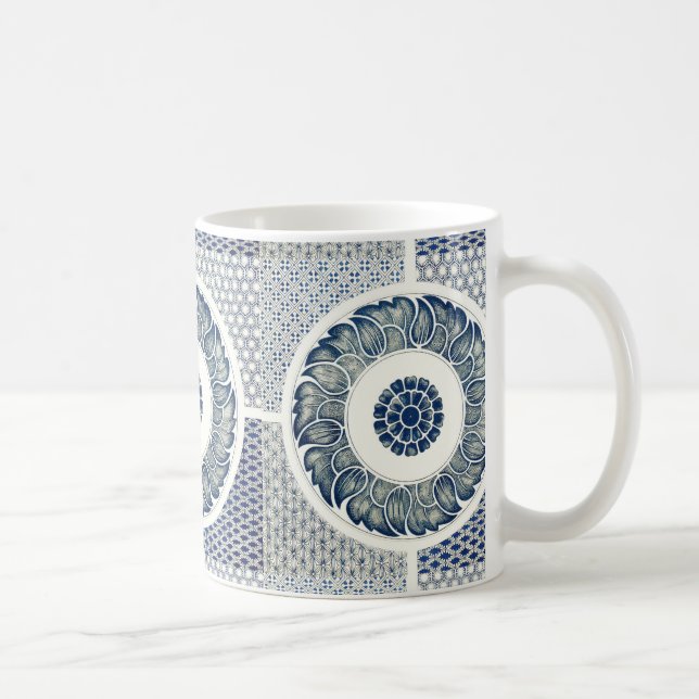 Blue White Blumenchinesisch Runde Kaffeetasse (Rechts)