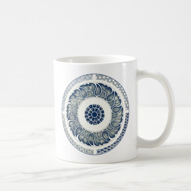 Blue White Blumenchinesisch Runde Kaffeetasse (Rechts)