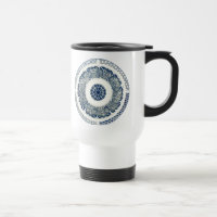 Blue White Blumenchinesisch Runde
