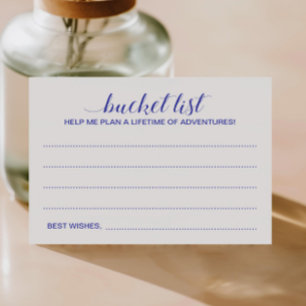 Blue White Bucket List Ideas Abschluss Guest Book Hinweiskarte