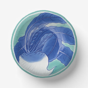 Blue White Celadon Chinoiserie Turnip Imitats Chin Pappteller