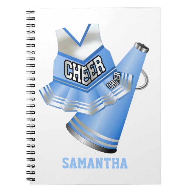 Blue-White Cheerleader Notebook Notizblock (Vorderseite)